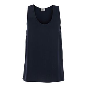 P.A.R.O.S.H. Women Blue Sleeveless Top With Round Neck In Tech Fabric Woman